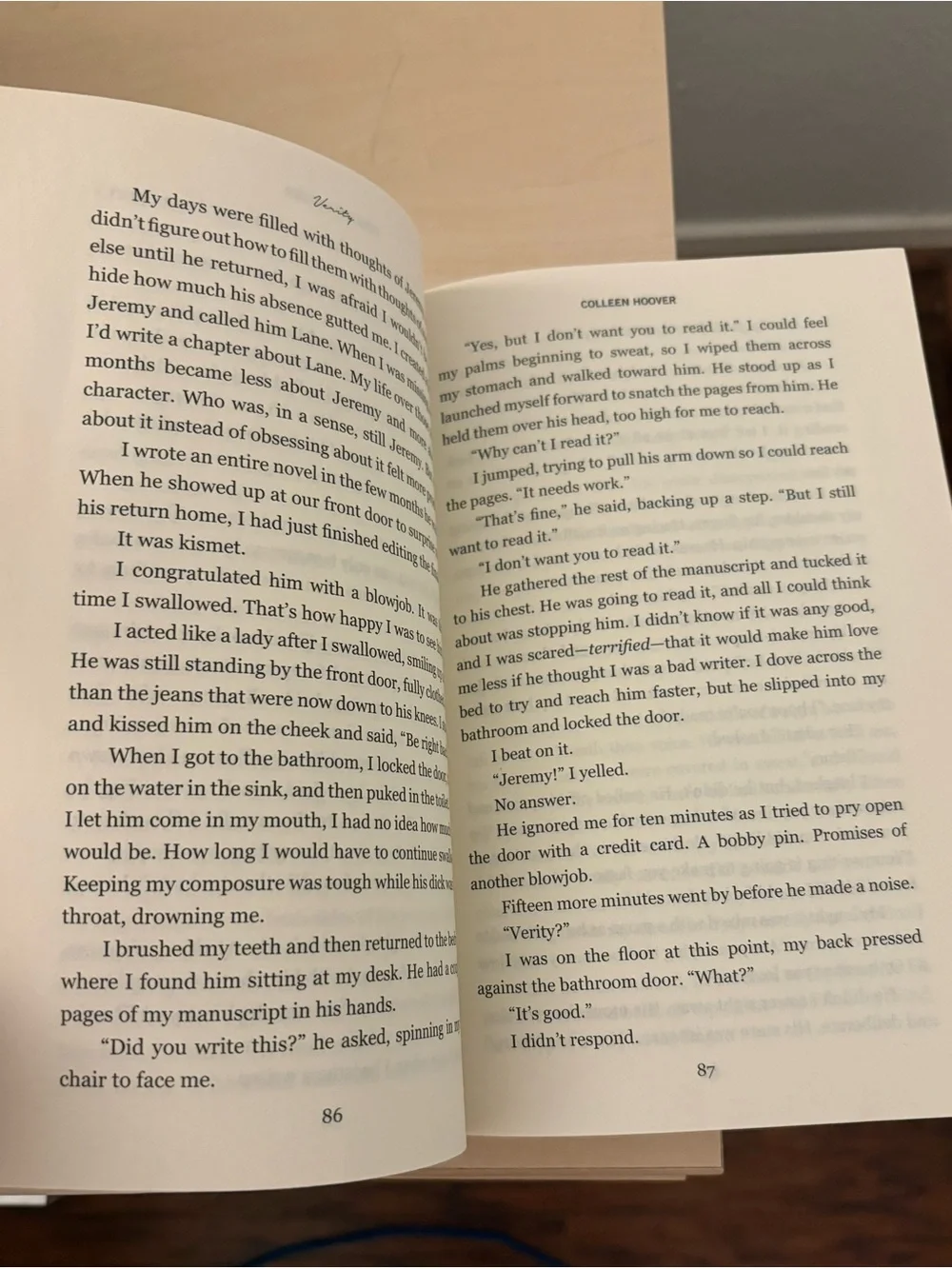 Verity by Colleen Hoover Paperback Book